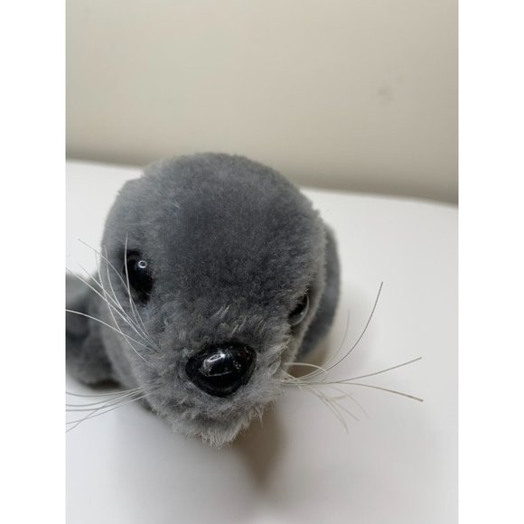 Vintage Arctic Harp Seal R Dakin Plush Grey Seal Nutshell Filled 1976 10.5" Inch - Picture 5 of 7